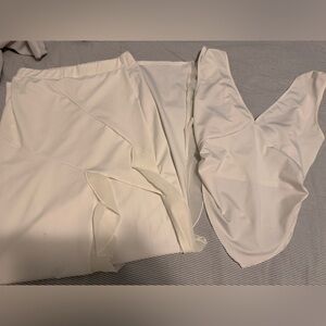 Fashion Nova crop top and long skirt set with a slit on the left side.